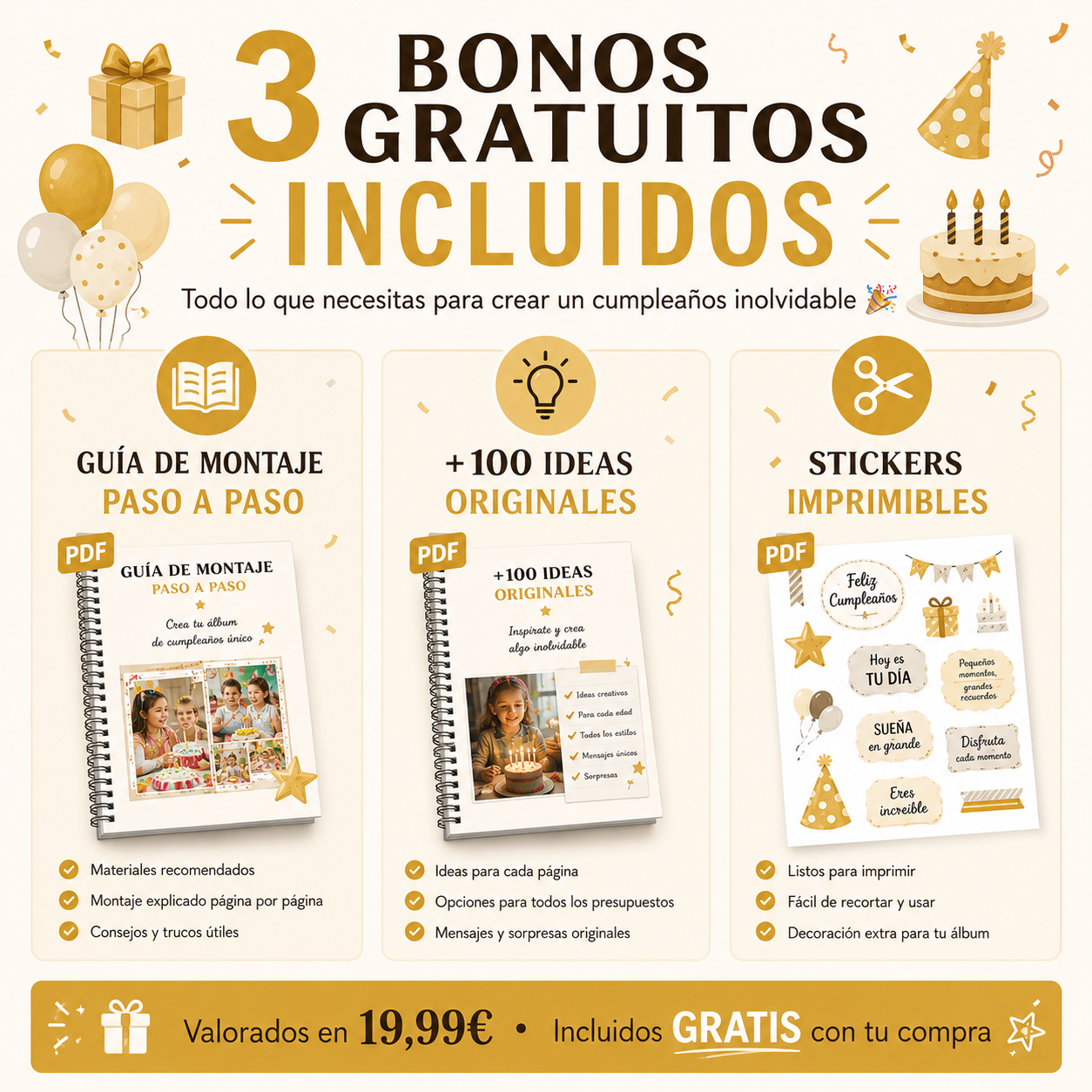 Álbum de Cumpleaños Imprimible — Hijo/a