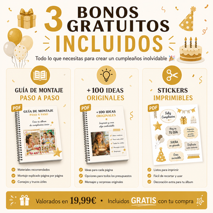 Álbum de Cumpleaños Imprimible — Hijo/a